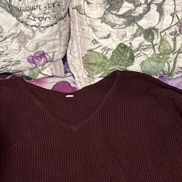 Time and Tru Waffle sweater top - Picture 3 of 6